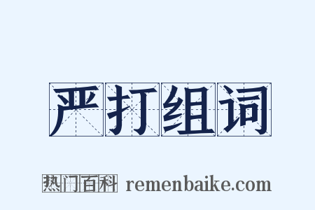 严打组词是什么意思的图片